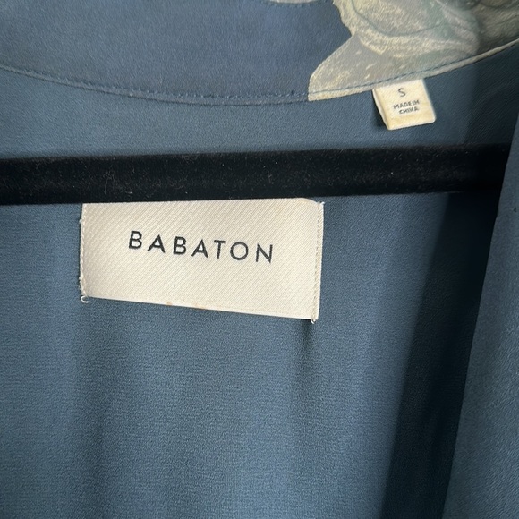 Babaton Quincy teal blue floral jacket size small business casual office - Picture 4 of 8